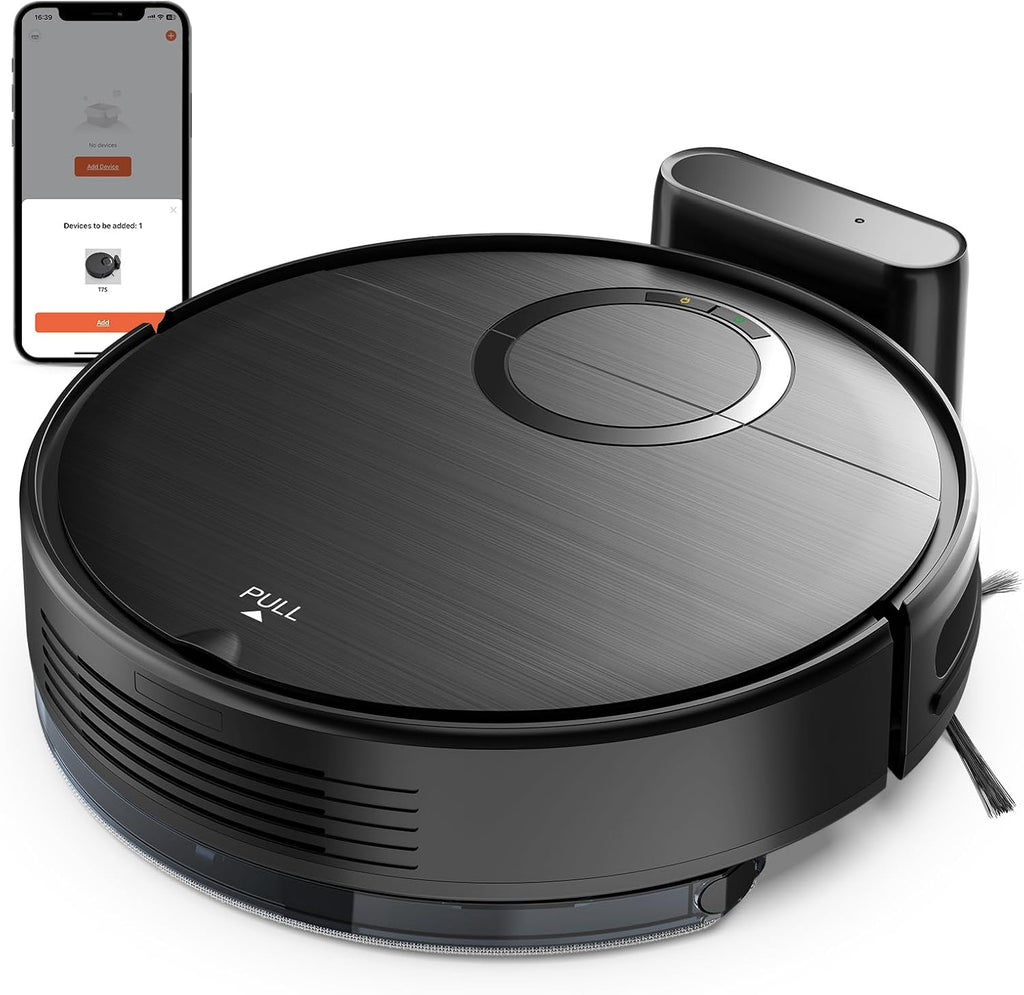 Robot Vacuum, 2 in 1 Robot Vacuum and Mop Combo for Pet Owners: Strong Suction, Anti-Tangle Brushless Inlet, Picks Up Dog & Cat Hair, Wet Mopping Removes Paw Prints, Auto-Recharge with Schedule
