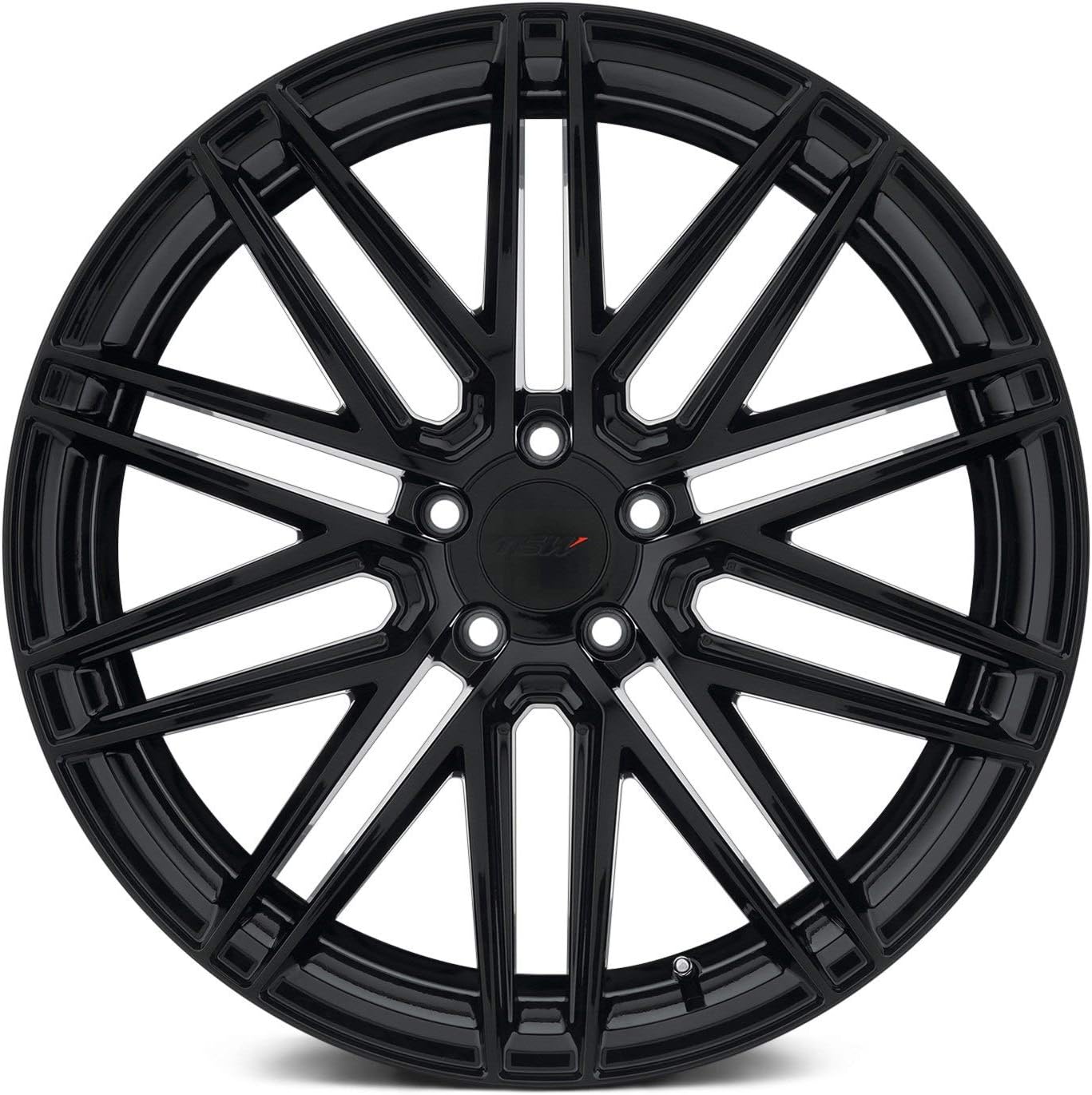 TSW Wheels Pescara Gloss Black Wheel with Aluminum (19 x 8.5 inches /5 x 120 mm, 35 mm Offset)