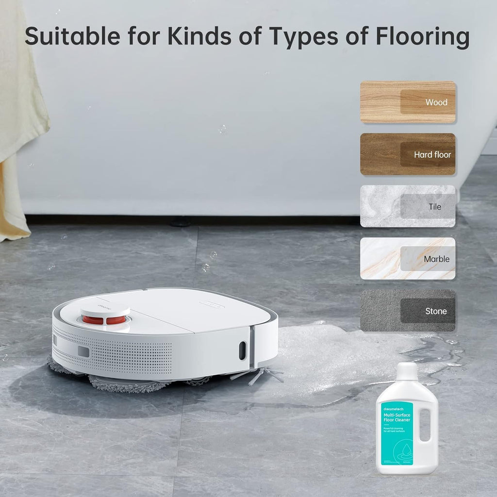 DREAME L40 Ultra Gen 2 Robot Vacuum Cleaner (White) and Floor Cleaning Solution 1 Bottle of 33.81 fl Oz (1L)