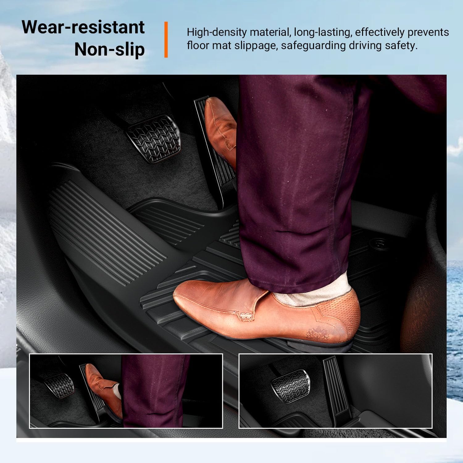 powoq Floor Mats Compatible with 2020-2026 Toyota Highlander Cargo Mat Trunk Liner Cargo Liner Replacement for 2020-2026 Toyota Highlander Accessories (Trunk Mat with Backrest Mats+Floor mats)