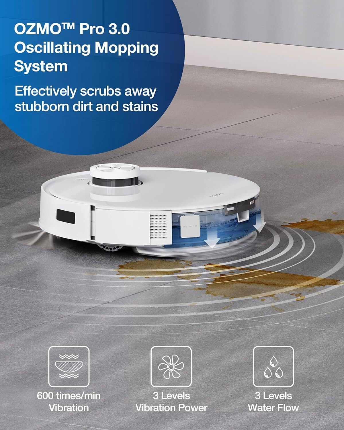 ECOVAS T10 Plus Robot Vacuum and Mop Combo with Auto-Empty Station, 3000Pa, AIVI 3.0 Obstacle Avoidance, OZMO Pro 3.0 Oscillating Mopping, 3D Map, Air Freshener