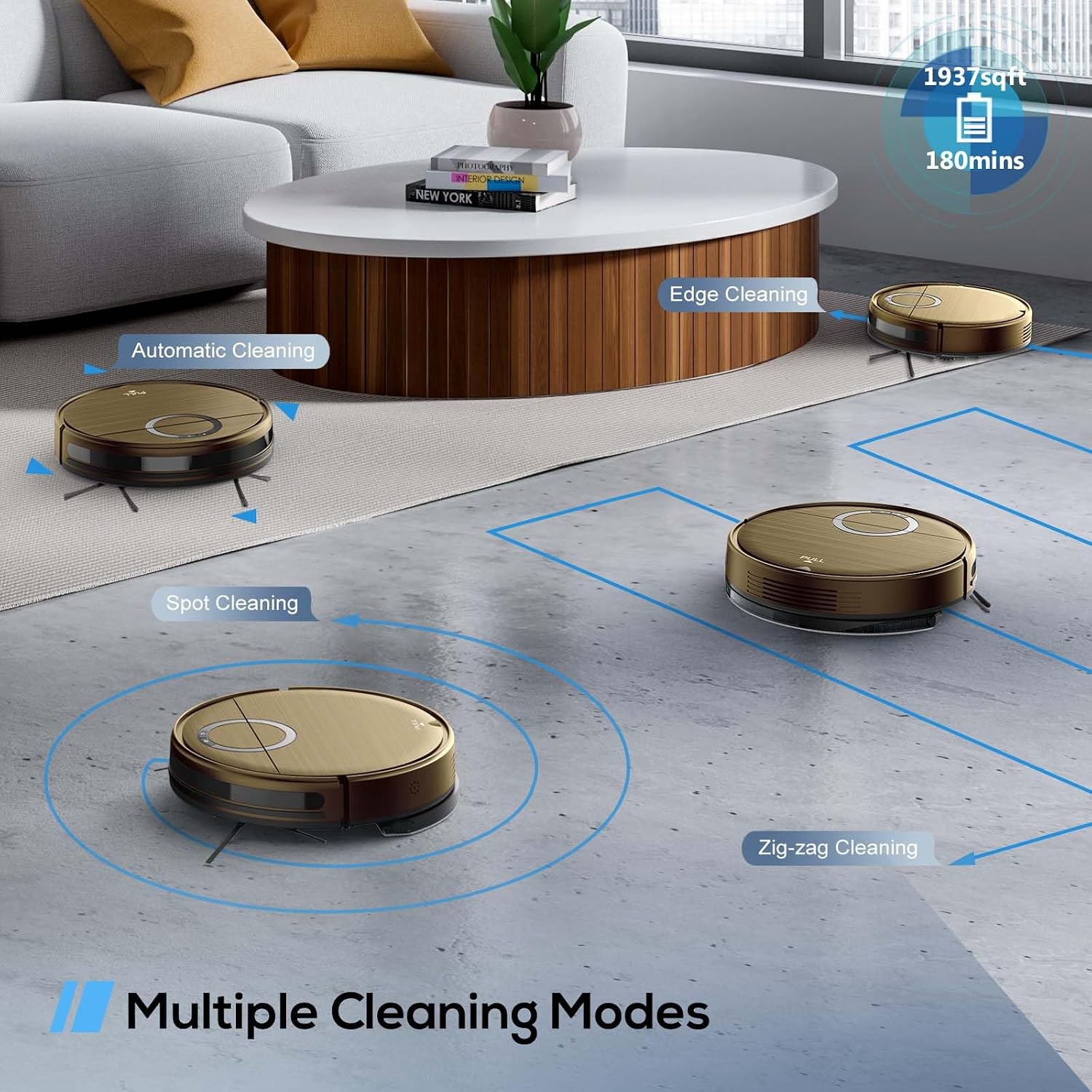 Robot Vacuum, 2 in 1 Robot Vacuum and Mop Combo for Pet Owners: Strong Suction, Anti-Tangle Brushless Inlet, Picks Up Dog & Cat Hair, Wet Mopping Removes Paw Prints, Auto-Recharge with Schedule