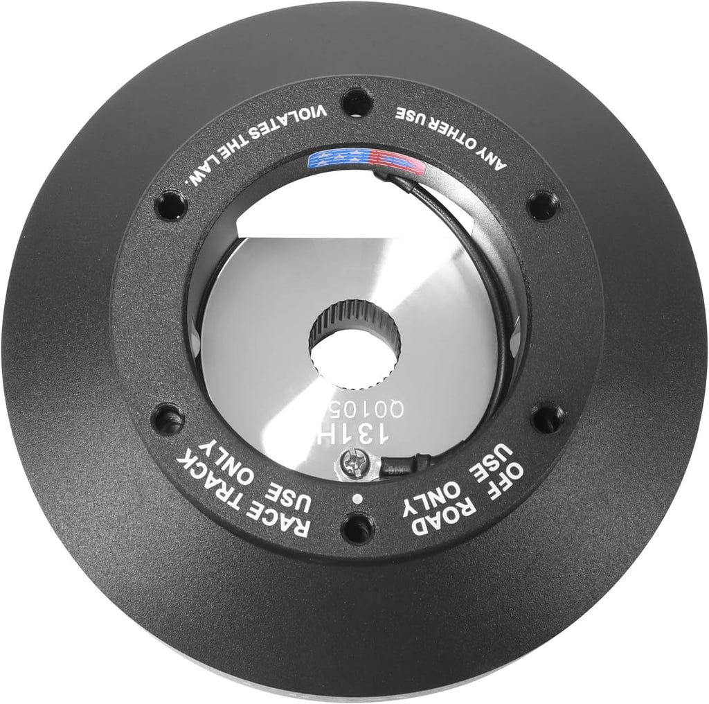NRG Innovations Racing Style Steering Wheel Short Hub, Lockable Aluminum Steering Shaft, 6x70mm Bolt Pattern Quick Release Adapter Unit, Compatible For 97-12 Honda/Acura, Red, NRG-SRK-131H-RD