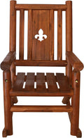 Leigh Country Amberlog Single Rocker with Fleur-De-Lis Cutout