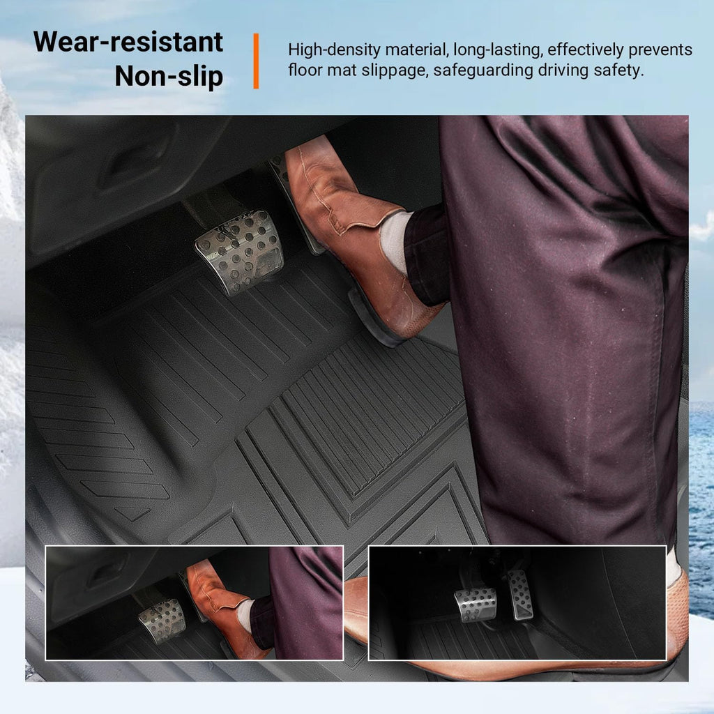 powoq Floor Mats Compatible with 2019-2023 Jeep Cherokee Cargo Mat Floor Liner Replacement for 2019-2023 Jeep Cherokee Accessories (Not for Grand Models) (Trunk Mat+Backrest Mat+Floor Mats)