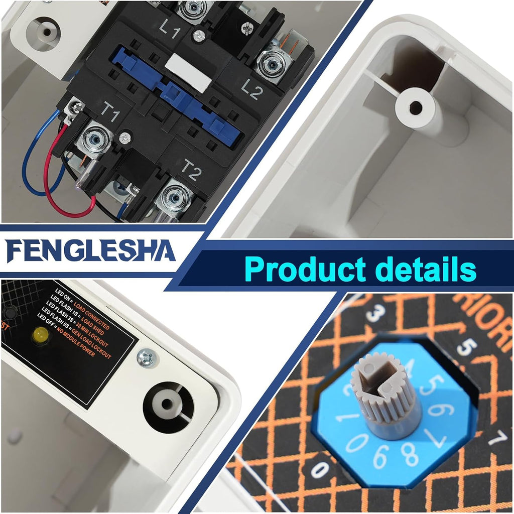 100 Amp Load Manager Smart Management Module compatible with Generac 7006, Wireless Generator Protection Module with 8-Zone Control & Real-Time LED Monitoring