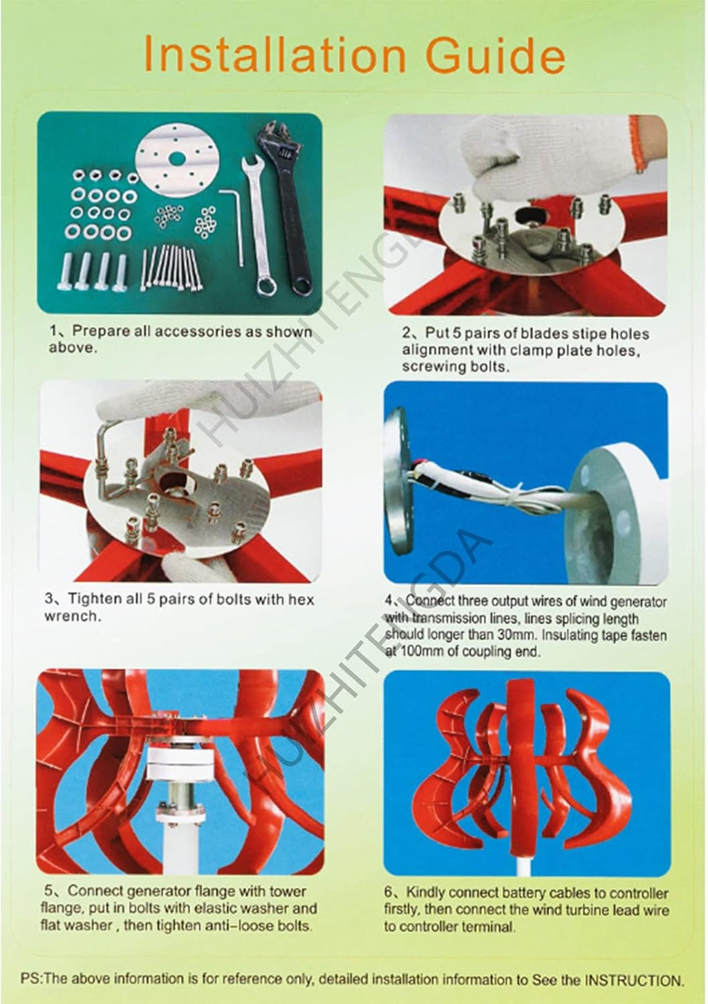 1000W Wind Turbines Generator Set, Turbine Wind Power 12V 24V 48V with Wind Controller Start Speed for Outdoor Street Lights (White)