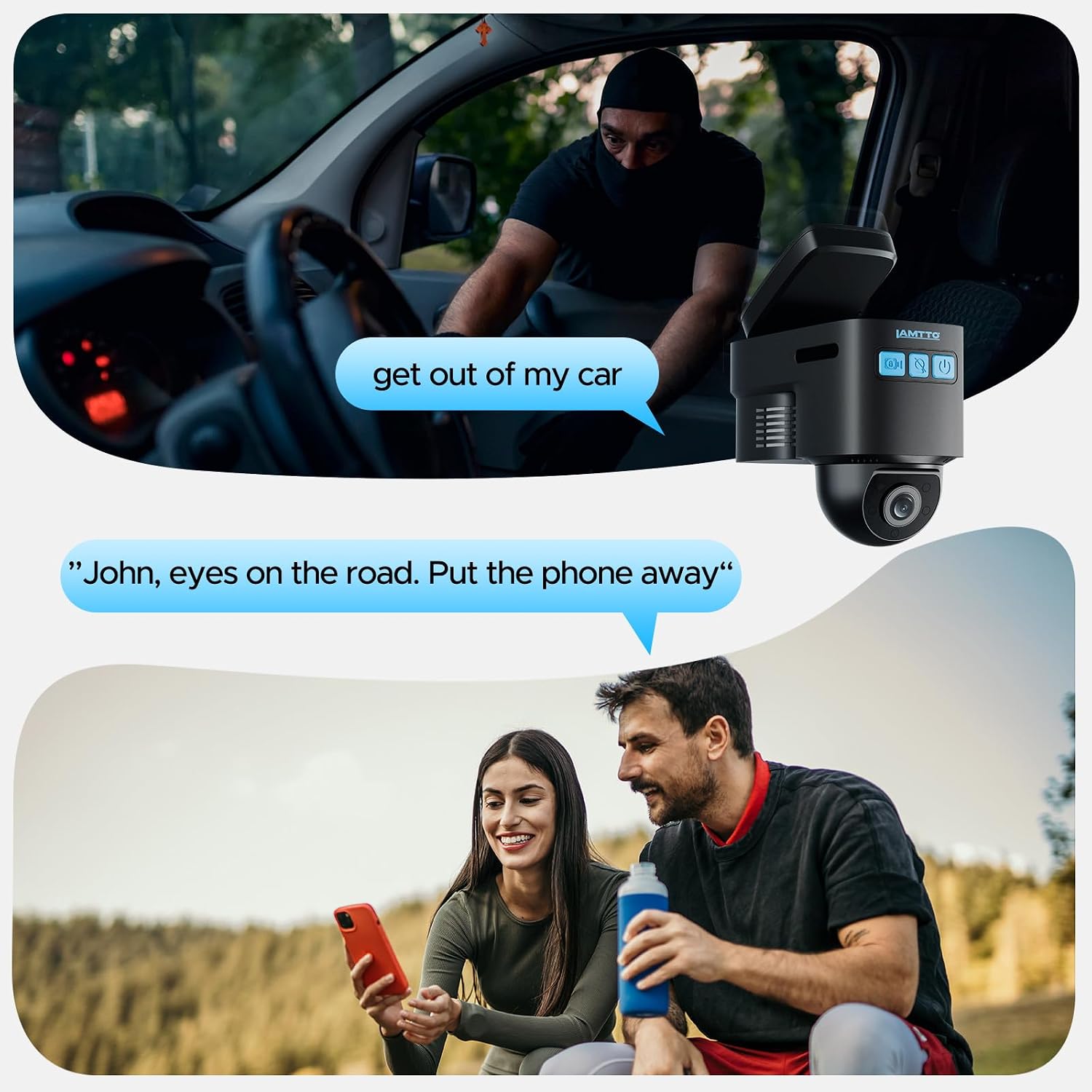 LAMTTO 4G LTE Wireless Dash Cam Front and Inside, Remote Live View Car Security Camera, Dual Dashcam with Radar Sentry Parking Monitor, Anti-Theft GPS Tracking for Vandalism, Fleet & Teen Safety