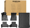 Floor Mats & Cargo Mat for 2017-2023 BMW 5 Series G30 (Without Spare Tire Compartment) - All Weather Custom Fit Car Floor Liners for M5(F90) 530i 540i 540d M550i (Not for G31/530e/Touring/Wagon)