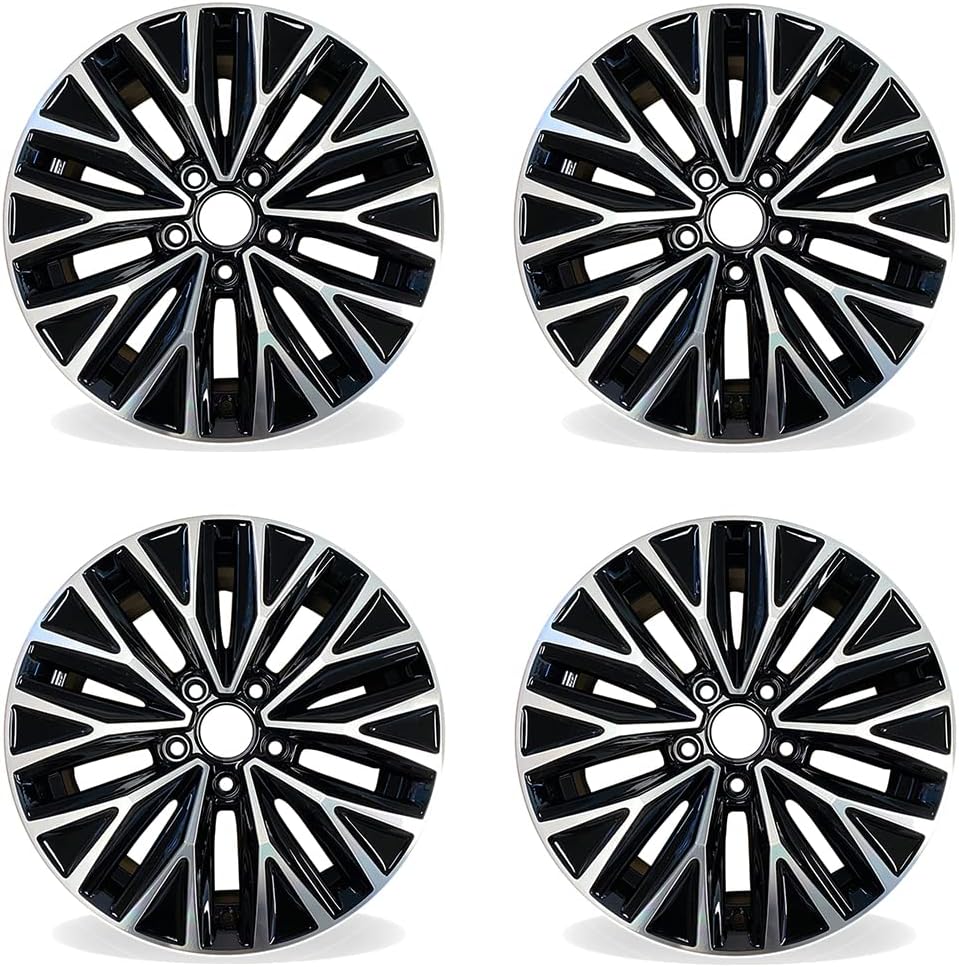 16' 16x6.5 Set of 4 Machined Black Wheels For VW JETTA 2019-2021 Factory OEM Design New Replacement