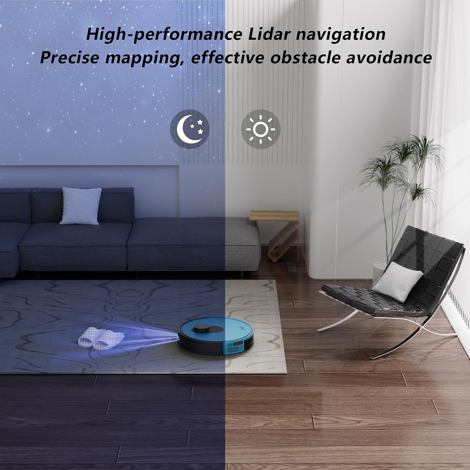 OKP Robot Vacuum L1 – 4000Pa Ultra Suction, LiDAR Mapping, Self-Cleaning Brush, WiFi/App/Alexa Control, 52dB Quiet, Ideal for Pet Hair, Carpets & Hard Floors
