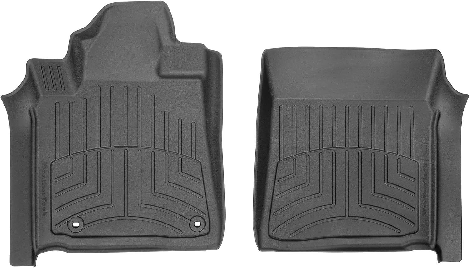 WeatherTech FloorLiner HP Custom Fit Floor Mats for Toyota Tundra, Sequoia - 1st Row (444081IM), Black