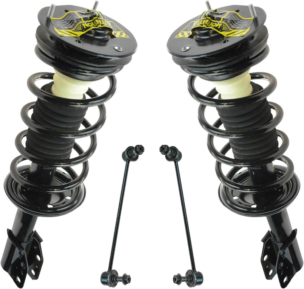 TRQ Front Suspension Kit Complete Strut & Coil Spring Assembly Sway Bar Stabilizer Link Compatible with 2002-2007 Saturn Vue