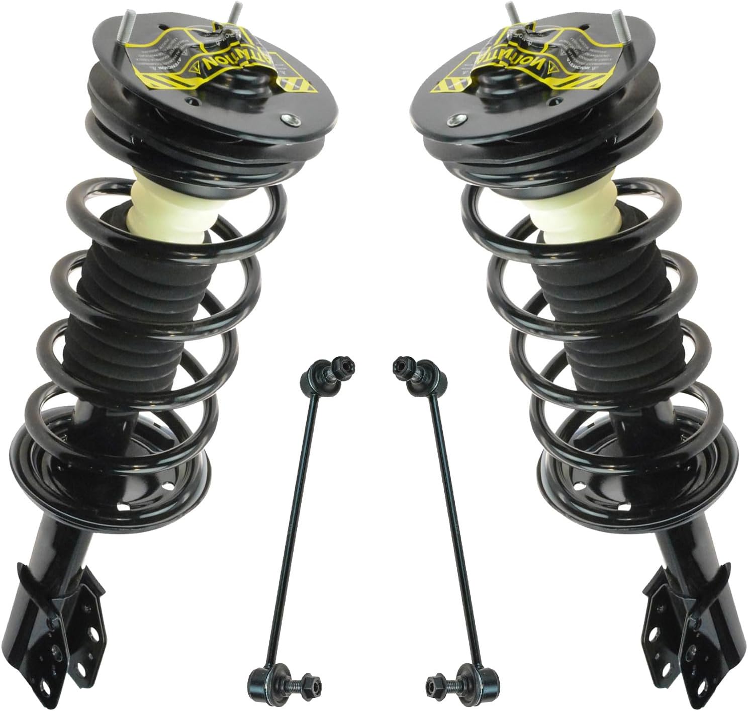 TRQ Front Suspension Kit Complete Strut & Coil Spring Assembly Sway Bar Stabilizer Link Compatible with 2002-2007 Saturn Vue