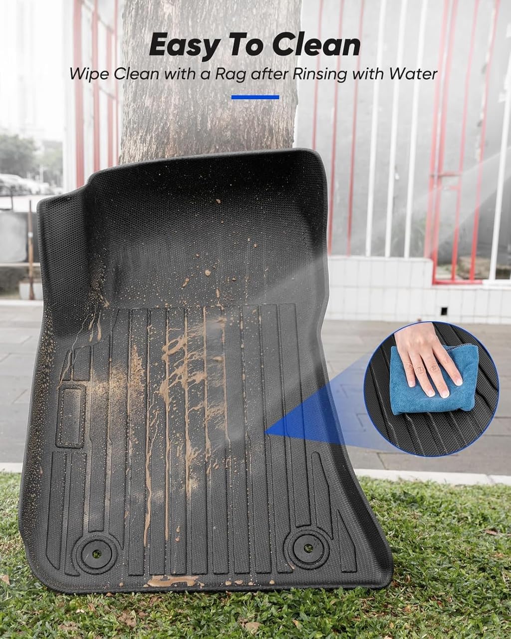 Car Floor Mats for Porsche Macan 2014-2025 2026 4PCS Full Set Not for EV | All Weather Full Coverage Floor Liners Heavy Duty Waterproof Long-Lasting Macan T/S/Turbo/GTS Accessories TPE Rubber Carpet