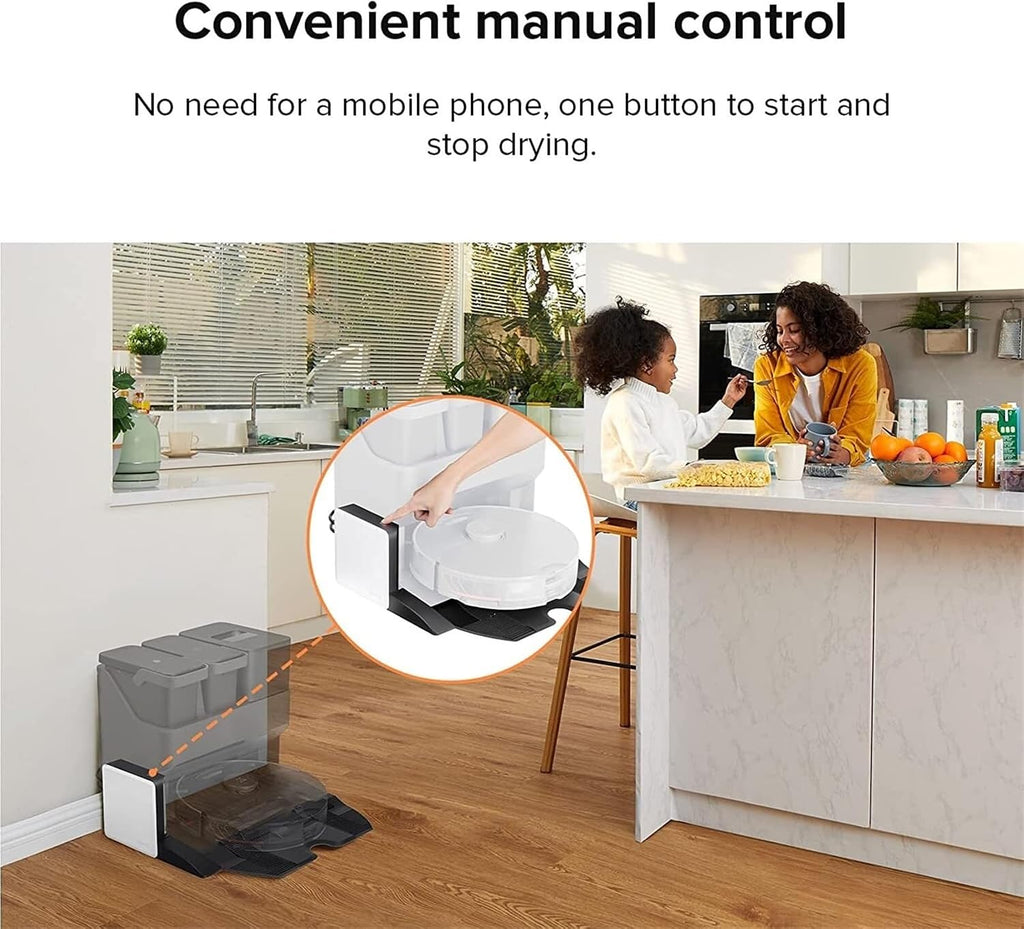 Compatible For Roborock S7 MaxV Ultra Empty Wash Fill Dock Smart Dryer Module Robot Cleaner Accessory Part Mop Drying(Dry Kit-UK Adapter)