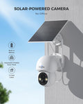 Hiseeu Solar Camera Wireless Outdoor, Home Security Camera System, 2.4G & 5G WiFi, Solar-Powered 4MP Color Night Vision, 360° View, Pan & Tilt, 1TB HDD Local Recording, No Subscription