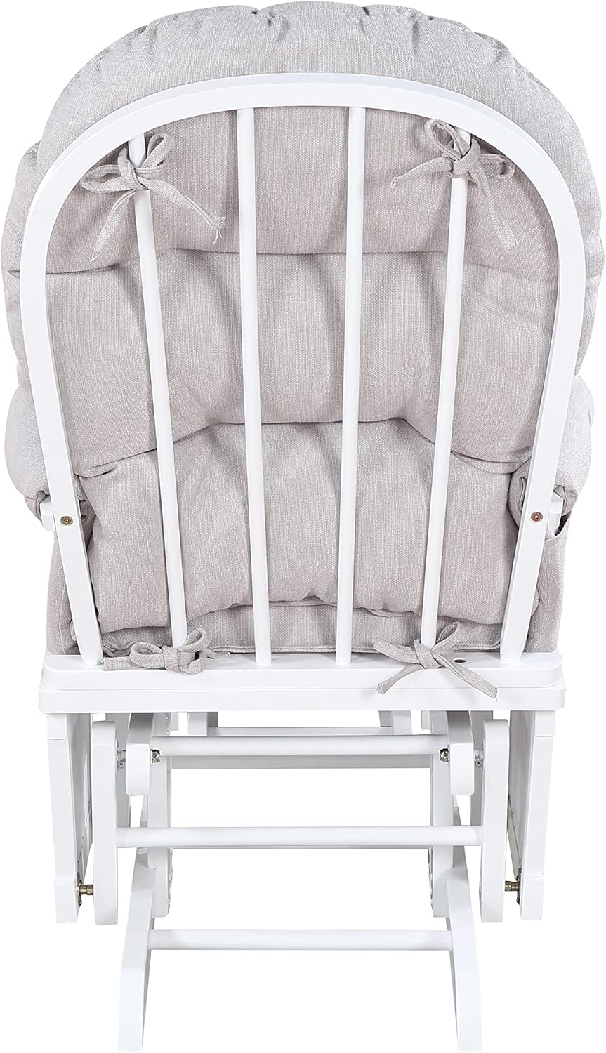 Suite Bebe Madison Glider & Ottoman, White/Woven Gray