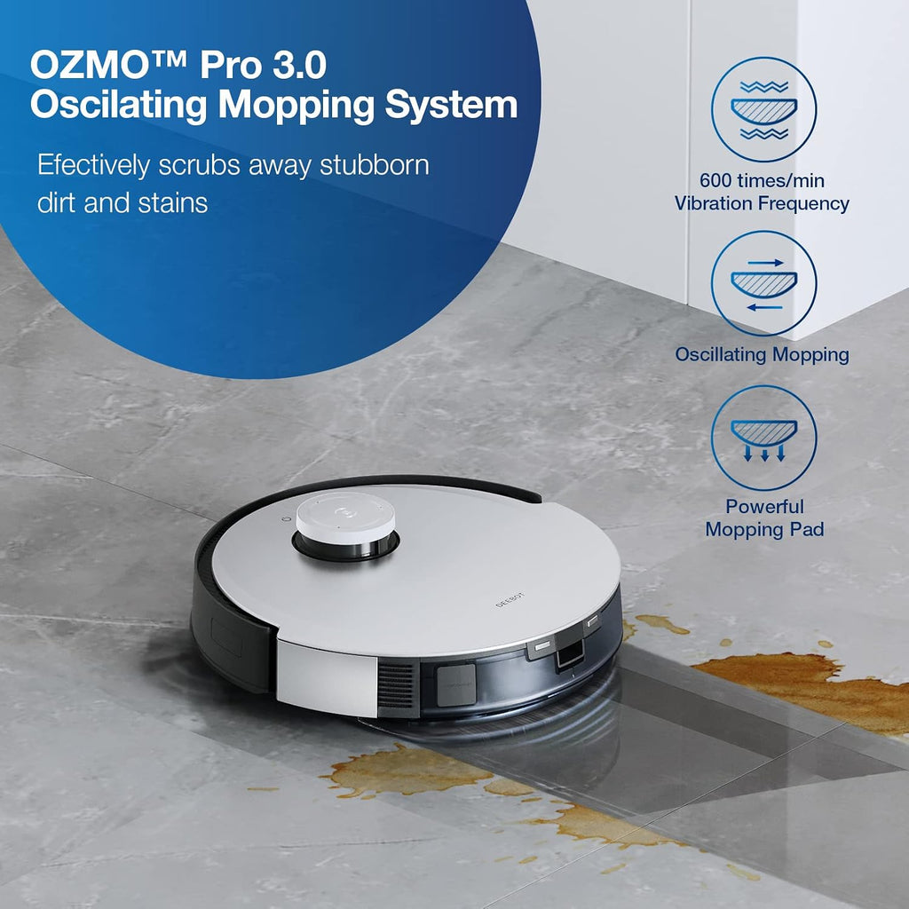 ECOVACS R-OZX1PLUS DEEBOT X1 PLUS Robotic Vacuum Cleaner Auto Empty Station + AIVI 3D + TrueMapping 2.0 + AI Voice Assistance - Certified Refurbished