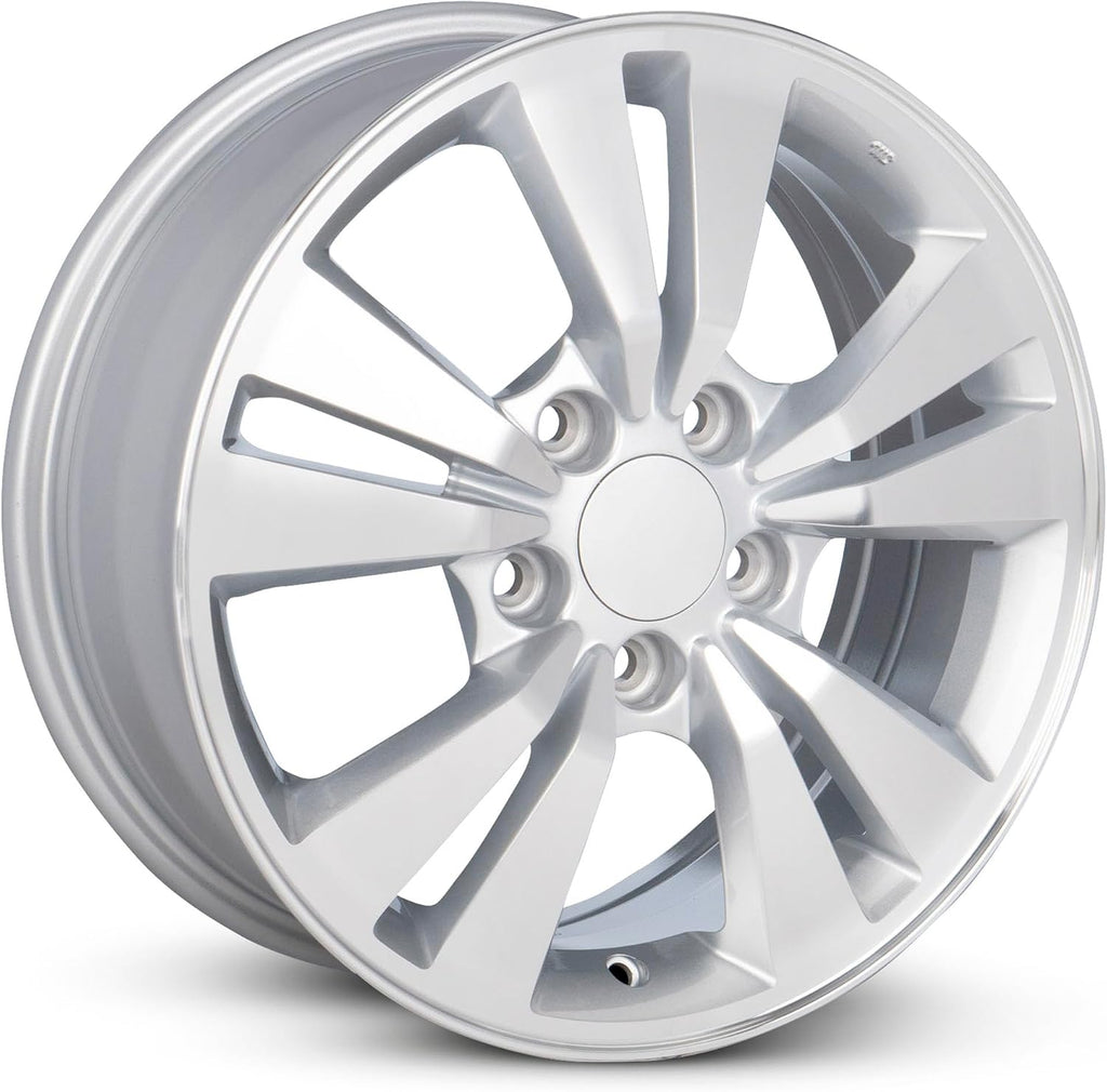 For 2008-2012 Honda Accord 16 Inch Machined Face Silver Rim - OE Direct Replacement - Road Ready Car Wheel