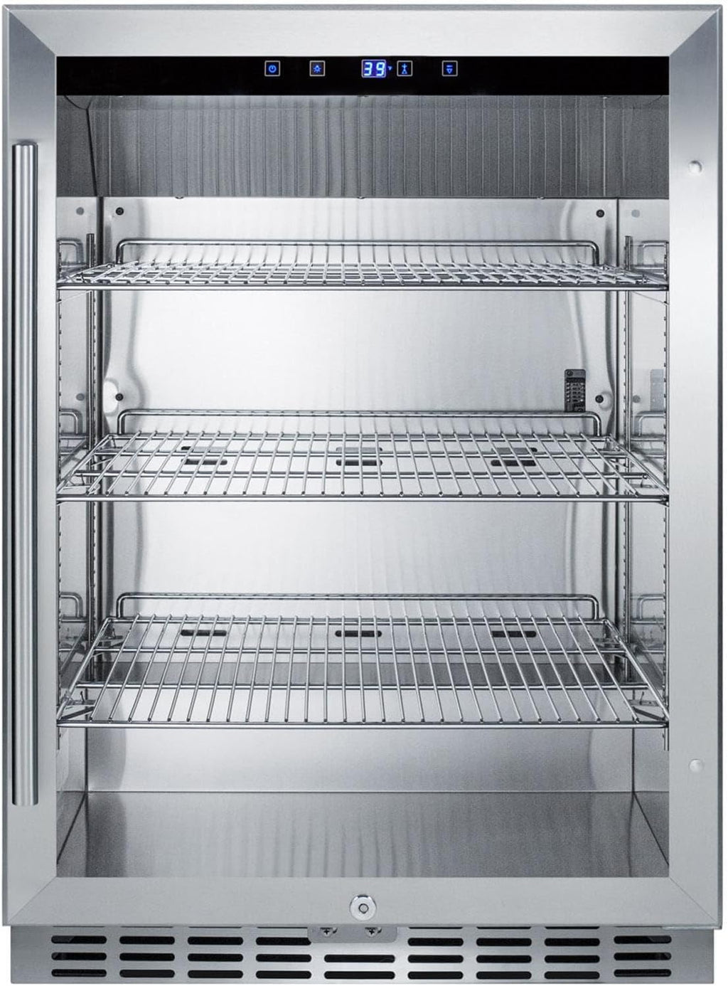 Summit 24' Beverage Center, Outdoor Beverage Refrigerator, 5.0 cu.ft. Capacity, Stainless Steel & Glass- SCR611GLOS