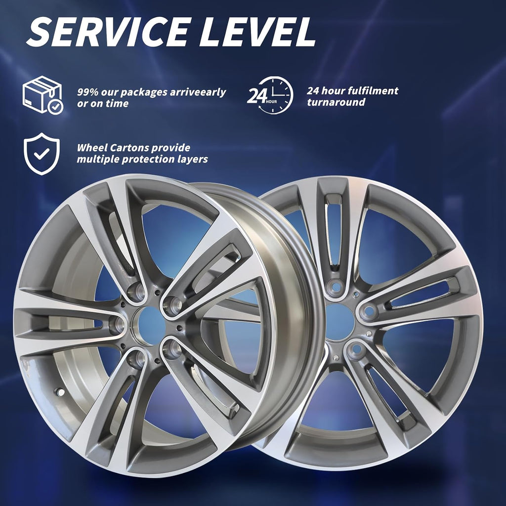 18' X 8' Wheel Rim Fits for BMW 3 Series 4 Series OEM Design Wheel 18' 18x8 Machined Grey 2012-2020 Single Replacement Rim