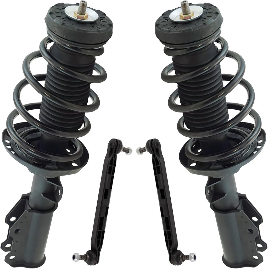 TRQ Front Suspension Kit Complete Strut & Coil Spring Assembly Sway Bar Stabilizer Link Compatible with 2012-2016 Buick LaCrosse