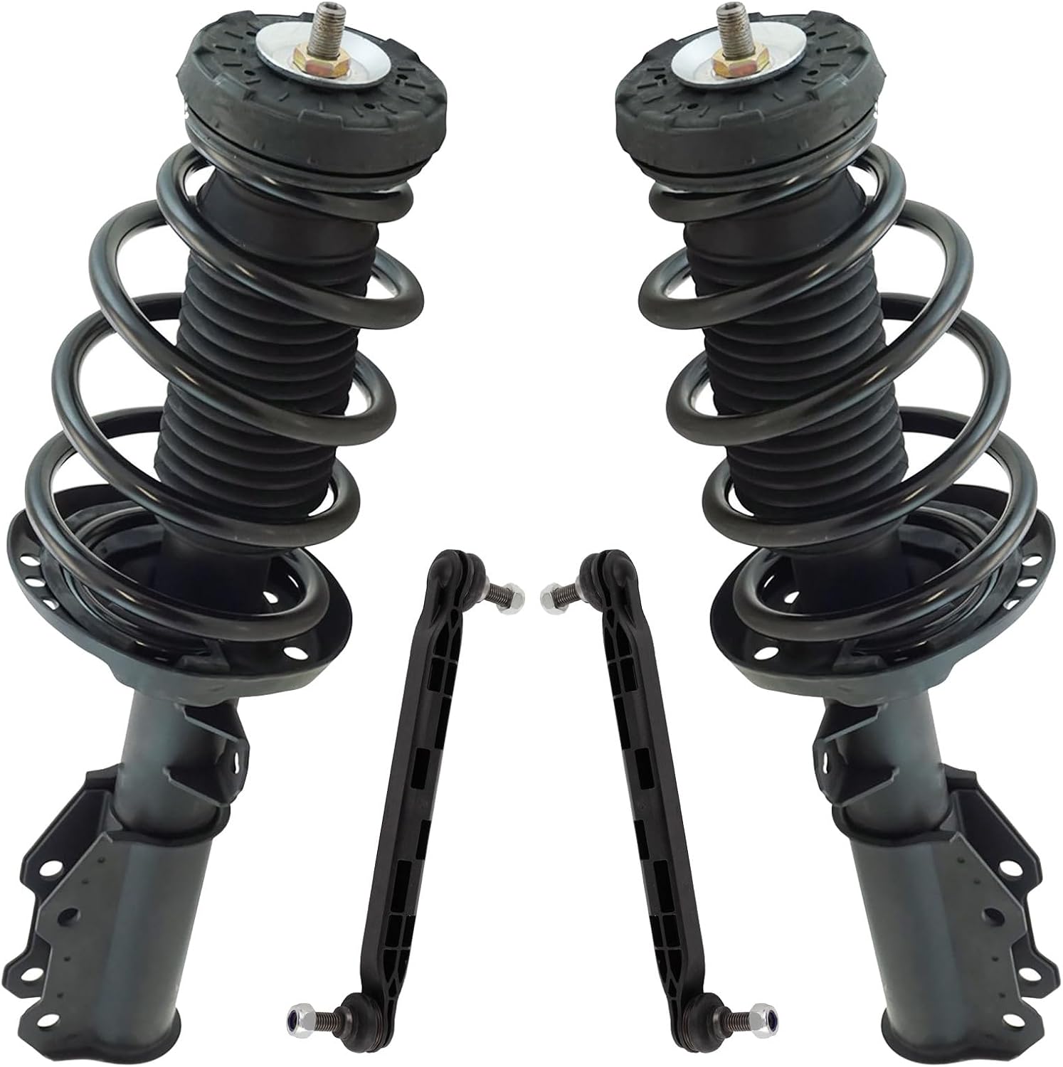 TRQ Front Suspension Kit Complete Strut & Coil Spring Assembly Sway Bar Stabilizer Link Compatible with 2012-2016 Buick LaCrosse