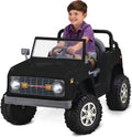 Kid Trax 6V Ford Bronco Ride-On Toy for Ages 3-5, Battery Powered, LED Headlights, FM Radio, MP3, Horn Sounds, Max Weight 60 lb, Electric Car for Kids, Kids Ride On Toys, Truck, SUV, Black, No Remote