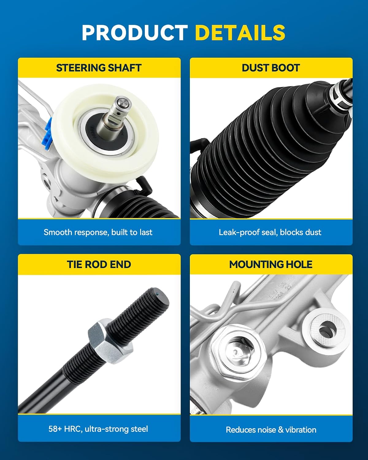 PHILTOP Hydraulic Power Steering Rack & Pinion Kit for 1997 Century, 1998-2002 Century Custom, with Outer Tie Rod Ends, Replace# 22-186