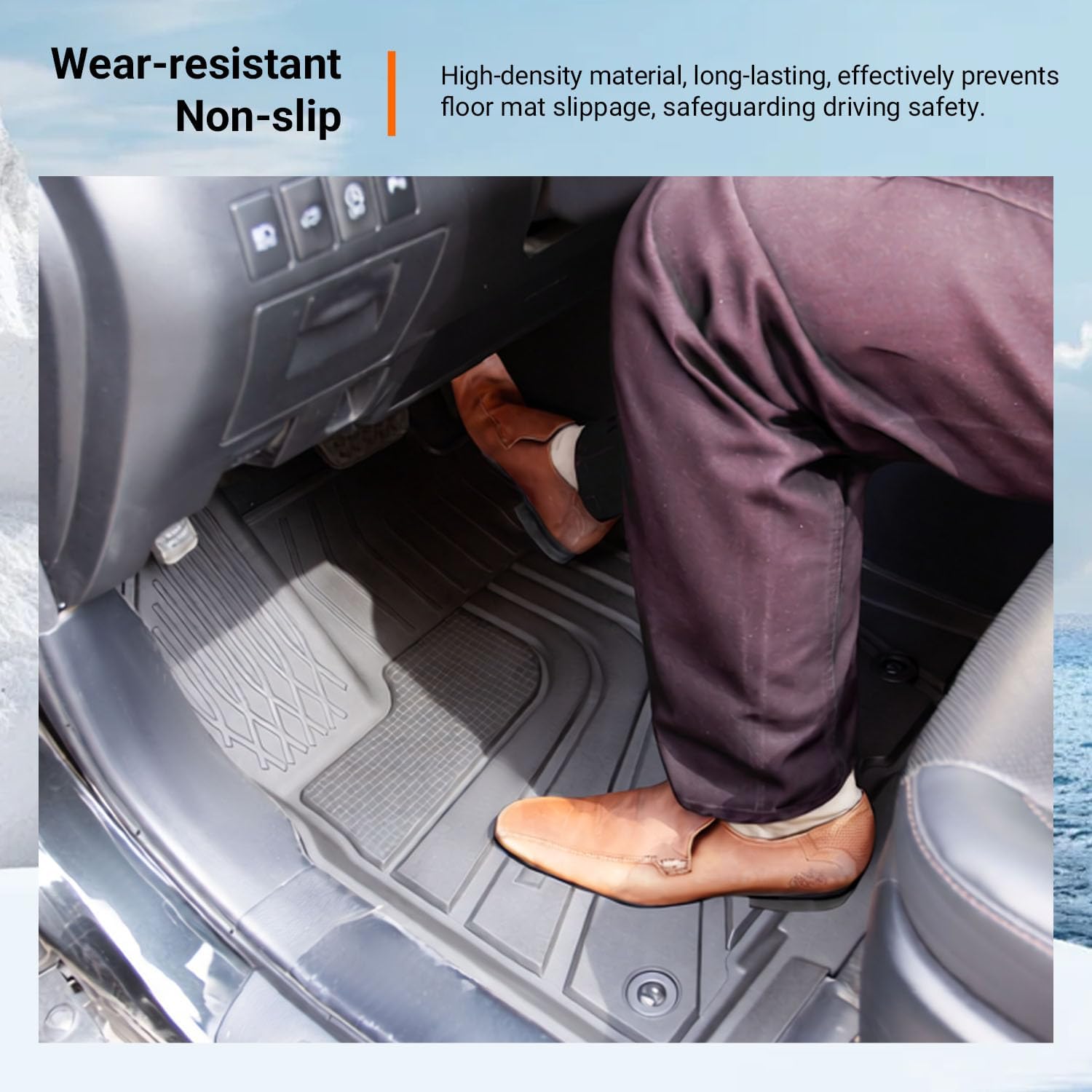 powoq Floor Mat Compatible with 2014-2019 Toyota Highlander Cargo Mat TPE All Weather Protection Cargo Liner Trunk Liner Replacement for 2014-2019 Toyota Highlander Accessories