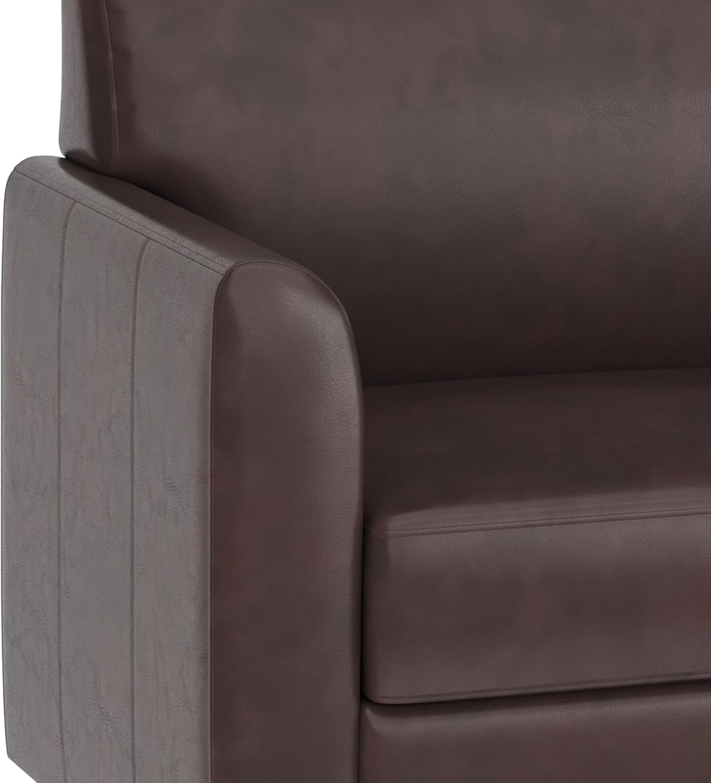 Flash Furniture Hercules Diplomat Side Reception Loveseat with Chrome Legs, Lobby Chair with Cushions and Flared Arms, Brown LeatherSoft