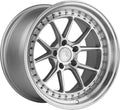 Aodhan DS08 Custom Wheel - 18x8.5, 35 Offset, 5x120.65 Bolt Pattern, 72.6mm Hub - Silver with Machined Face Rim
