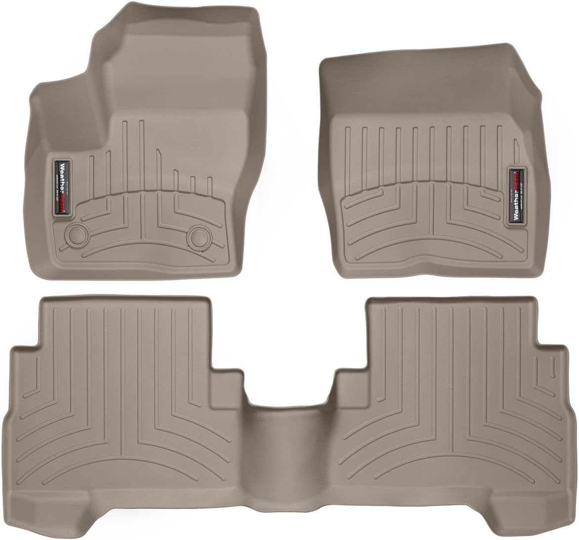WeatherTech Custom Fit FloorLiners for Ford C-Max, Escape, 1st & 2nd Row (45459-1-2), Tan
