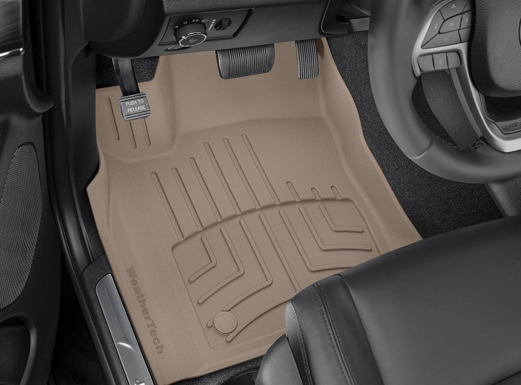 WeatherTech FloorLiner HP Custom Fit Floor Mats for Honda CR-V Hybrid, CR-V 1st Row (4511101IM), Tan