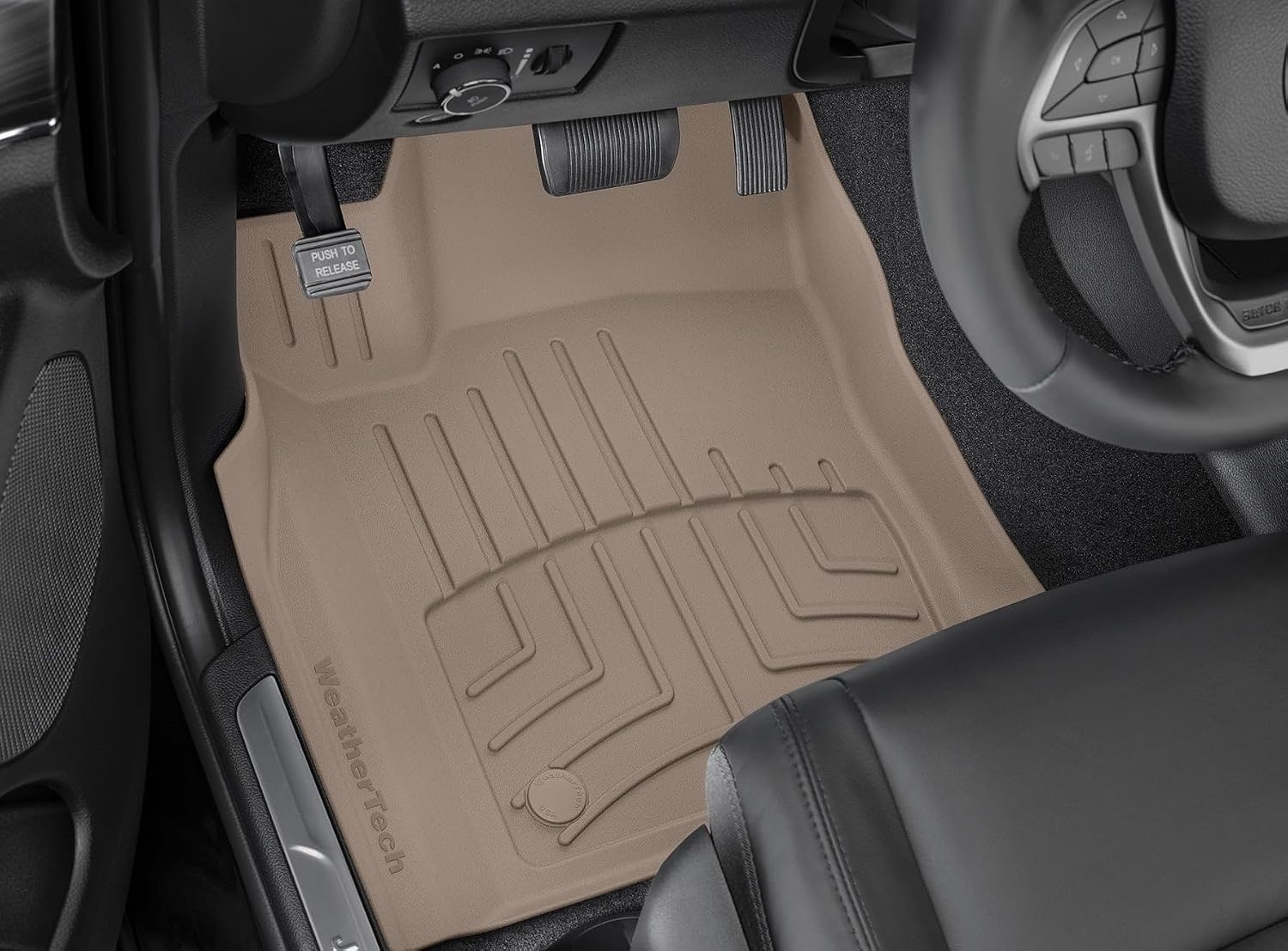 WeatherTech FloorLiner HP Custom Fit Floor Mats for Honda CR-V Hybrid, CR-V 1st Row (4511101IM), Tan
