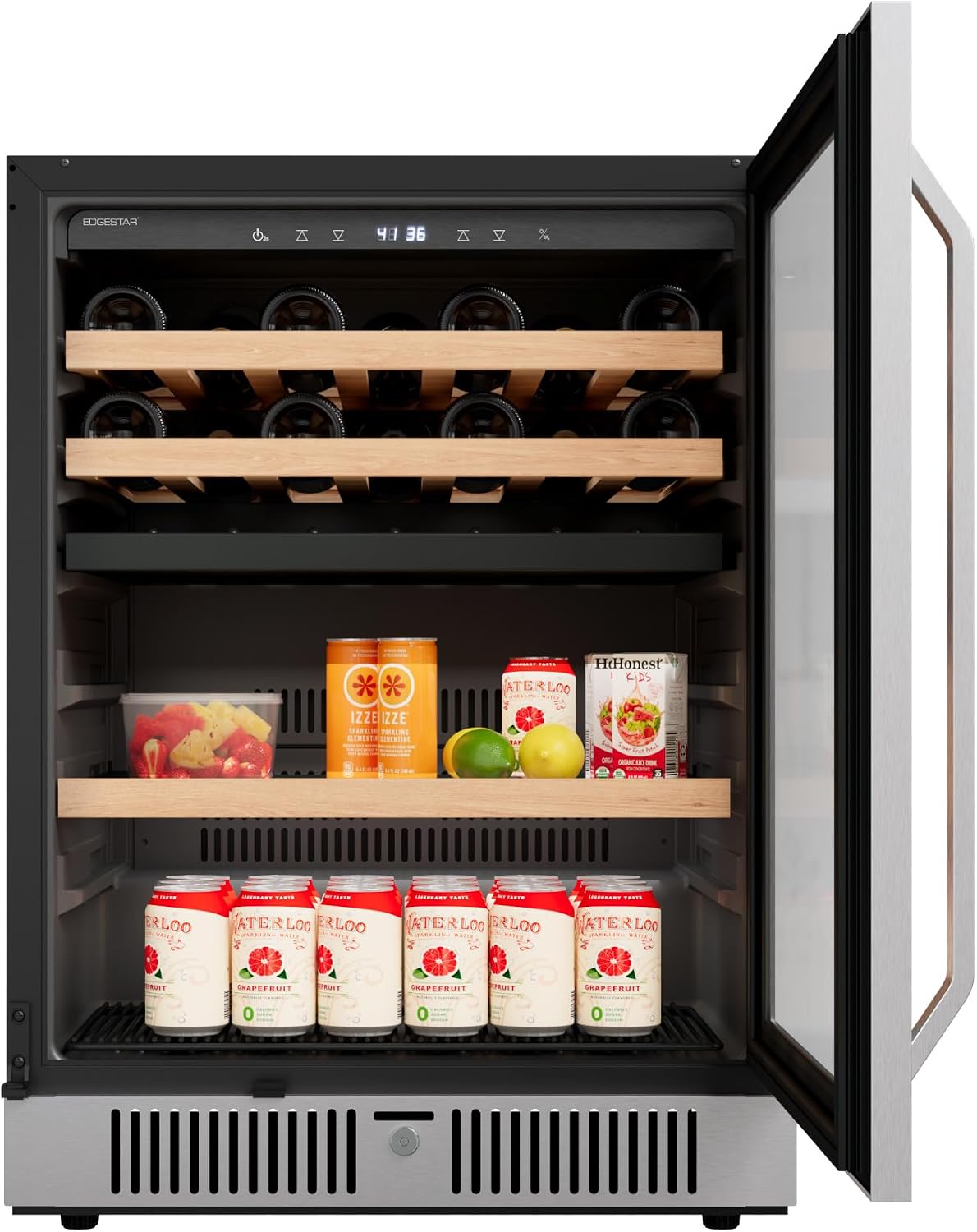 EdgeStar CWB8421DZ 24 Inch Wide 14 Bottle Capacity and 79 Can Capacity Wine and Beverage Cooler