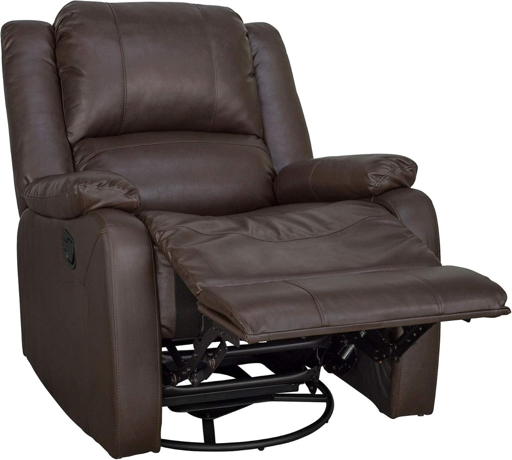 RecPro Charles Collection | 30' Swivel Glider RV Recliner | RV Living Room (Slideout) Chair | RV Furniture | Glider Chair (Chestnut, 1-Pack)