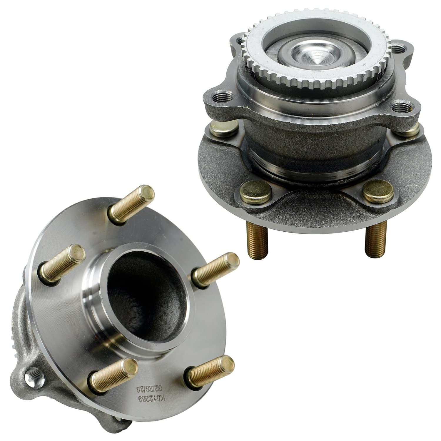 Detroit Axle - 2pc FWD Rear Wheel Bearing Hubs for 04-08 10-11 Mitsubishi Endeavor, 2 Wheel Bearing and Hubs Assembly 2004 2005 2006 2007 2008 2010 2011 Replacement