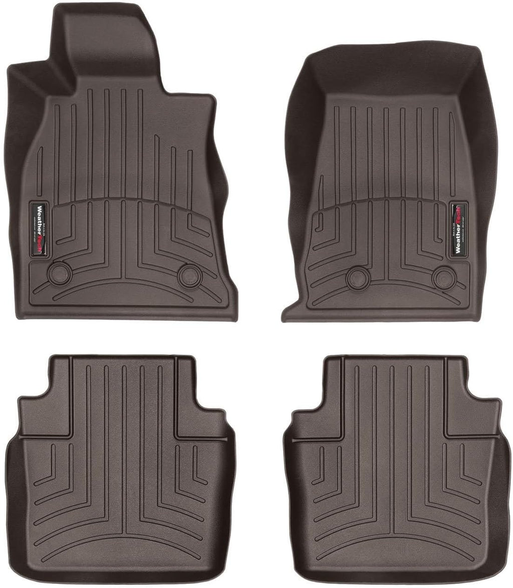 WeatherTech Custom Fit FloorLiners for Cadillac CT5, CT5-V Blackwing, CT5-V - 1st & 2nd Row (471610-1-2), Cocoa