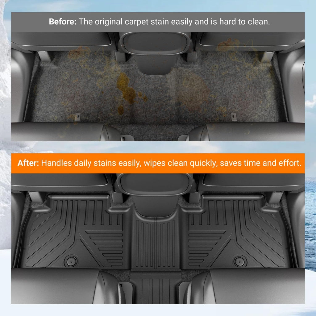 powoq 7 Seats Fuel Floor Mats Compatible with 2026 Palisade Cargo Mat Floor Liner TPE Back Seat Protector Replacement for 2026 Palisade Accessories (Trunk Mat with Backrest Mat+Floor Mats)