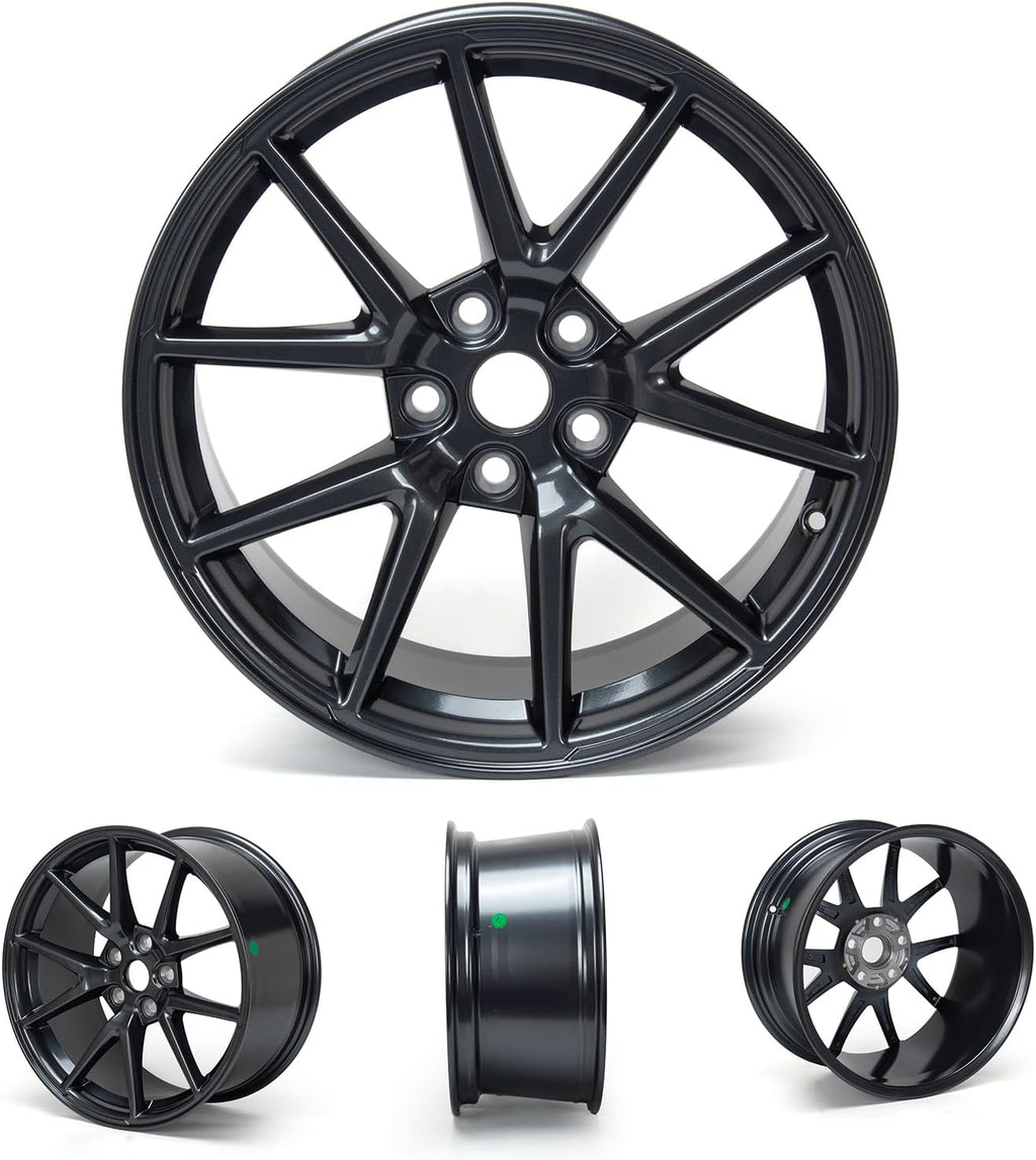 18'x8.5' Alloy Wheel Compatible with Model 3 2017-2023, 18 Inch Replacement Car Rim, 5x114.3 Bolt Pattern, ET40 Offset, 64mm Hub Bore, 1 Set