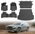 Mixsuper Floor Mat & Cargo Liner for Toyota RAV4 Hybrid 2026 (Not for Limited with Subwoofer),All Weather TPE Rubber Floor Liners Protection for RAV4 Accessories,Full Set Anti-Slip Car Mats,Black