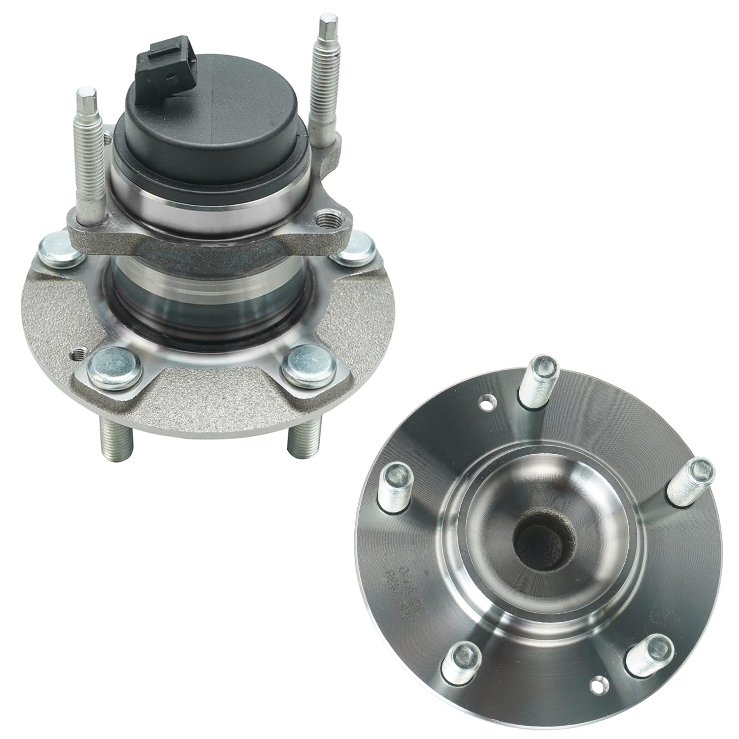 Detroit Axle - 2pc Rear Wheel Bearing and Hubs Assembly with ABS & 5-Lug for Kia Forte 2010-2013, Forte Koup 2010-2013, Forte5 2012-2013