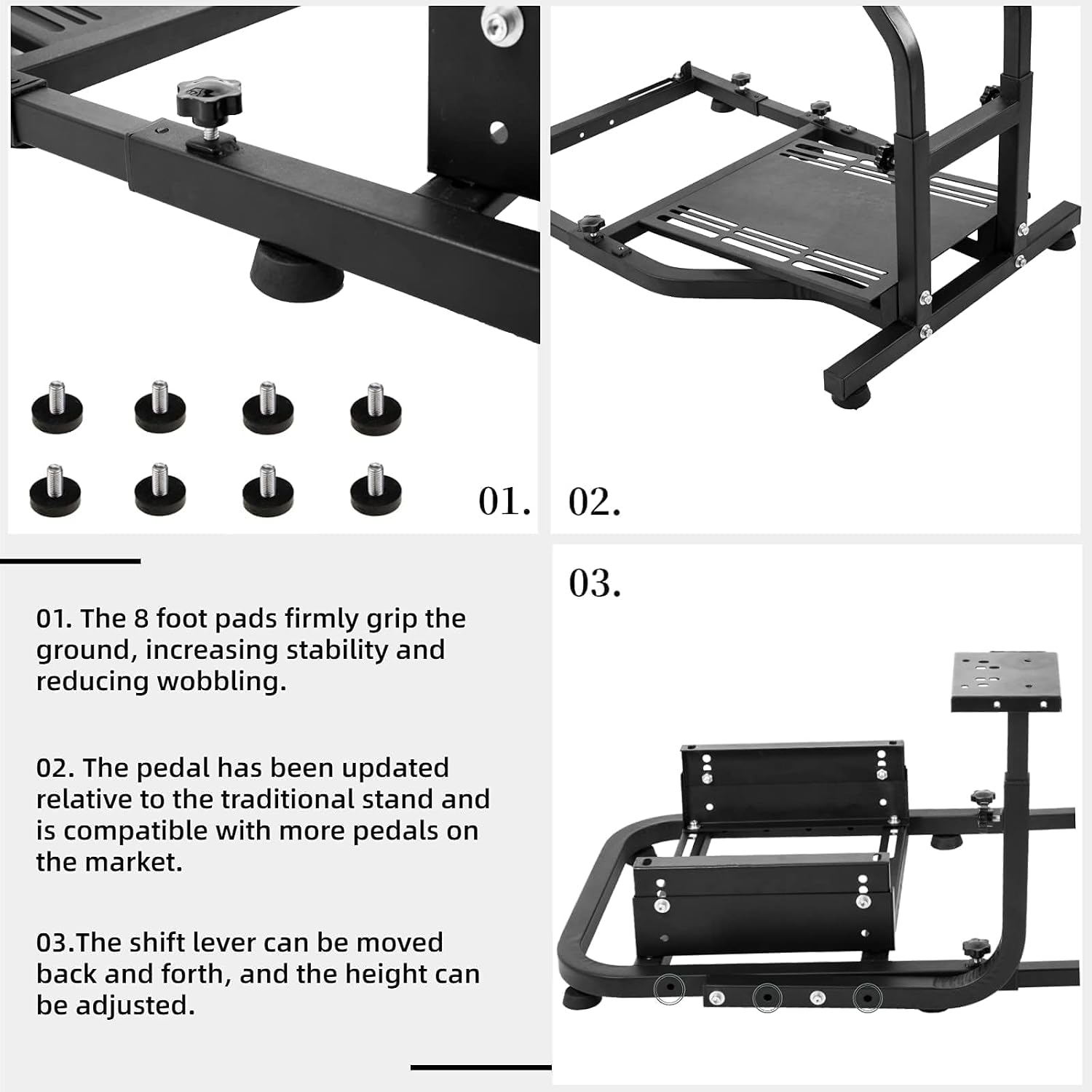 Marada Racing Sim Cockpit with Red Seat Fit for PXN, for Thrustmaster T80 T150 T300RS, for Logitech G923 G920,Steering Wheel Rig Stand,Not Include Wheel,Pedal & Shifter