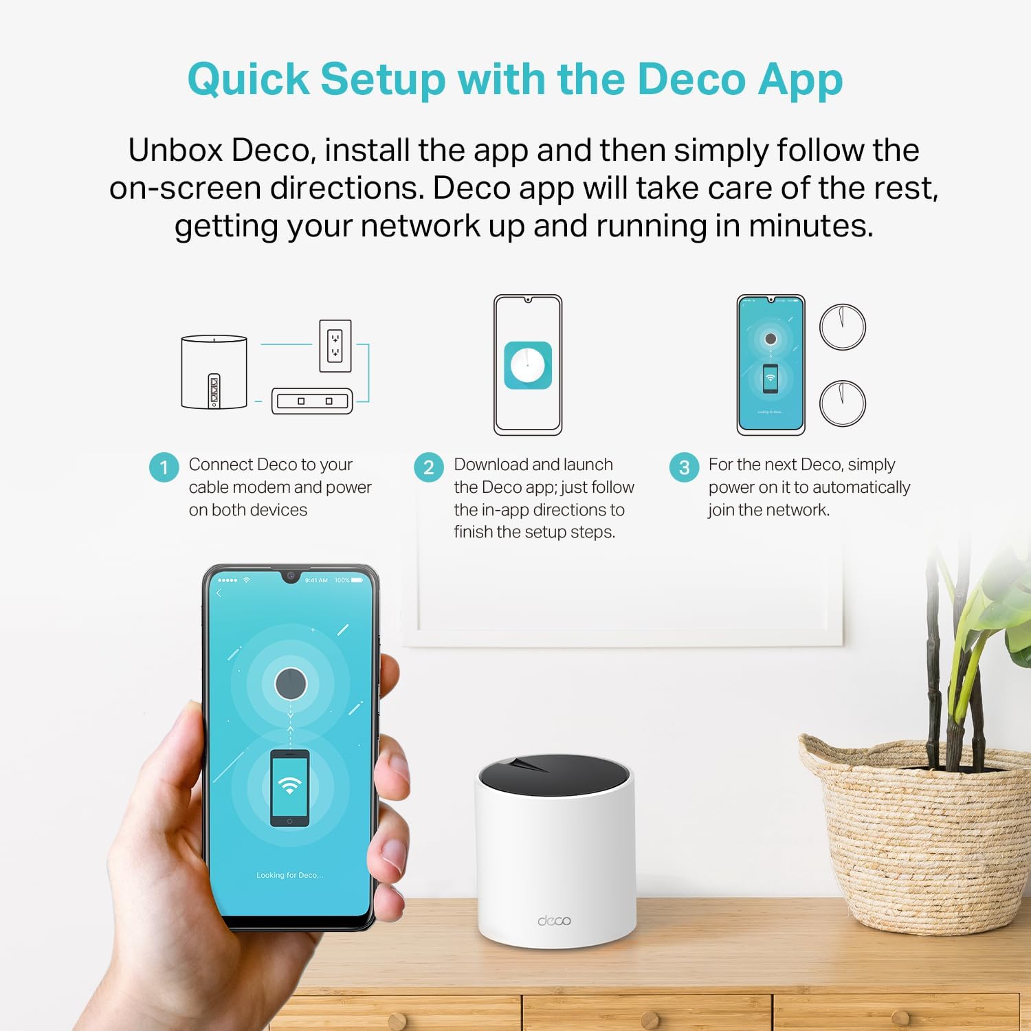 TP-Link Deco X55 AX3000 WiFi 6 Mesh System - Covers up to 4500 Sq.Ft, Replaces Wireless Router and Extender, 3 Gigabit Ports per Unit, Supports Ethernet Backhaul, Deco X55(2-Pack)
