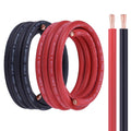 1/0 Battery Cable, 15FT Red + 15FT Black 1/0 Welding Cable, Stranded Oxygen-Free Pure Copper Wire for Automotive, Battery, Solar, Marine and Generator