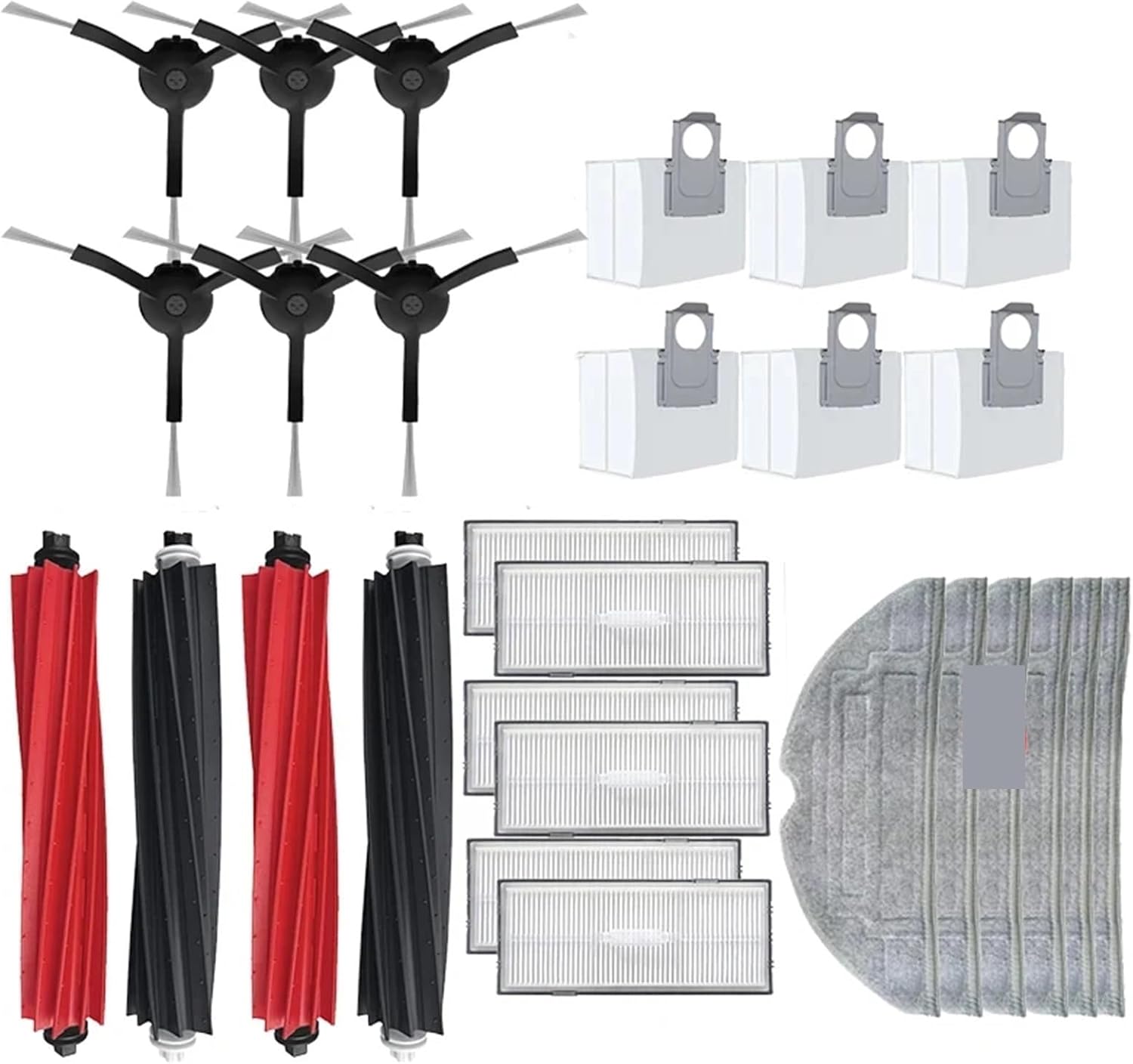 For Roborock S8 Pro for Ultra Robot Vacuum Spare Parts Main Side Brushes Mop Cloths HEPA Filters Dust Bags Accessories stability(SETG)