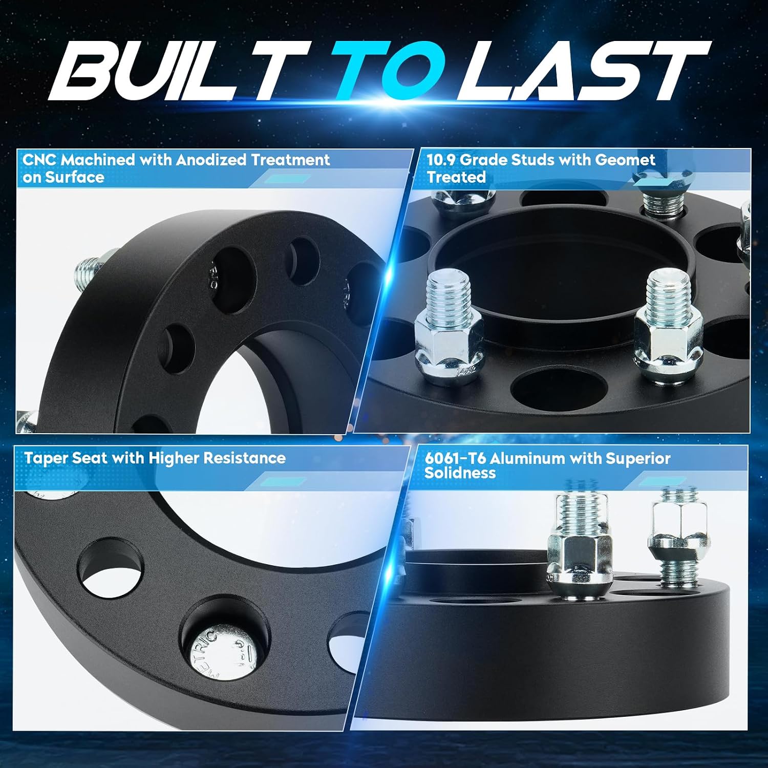 ILONPA 4pcs 6x135 2inch Hubcentric Wheel Spacers with 87.1mm Hub Bore, M14x1.5 Studs 6 Lug 50.8mm Thickness Wheel Adapters Compatible with 2015-2023 Ford F150 Expedition, Lincoln Navigator