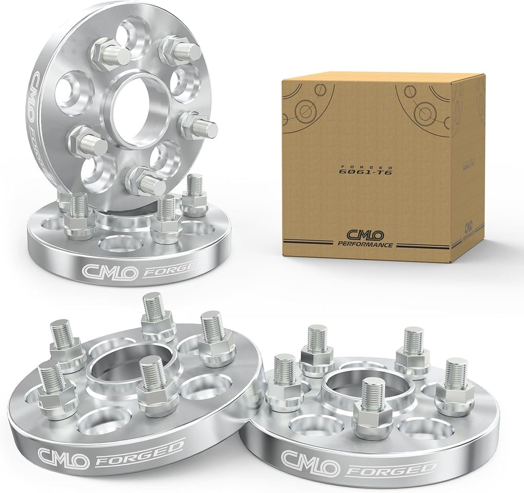 Customadeonly Forged 5x110 to 5x120 Wheel Adapters 25mm Hubcentric (4pcs, 65mm Hub Bore to 66.9mm Wheel Bore, M14x1.5 Studs) Enable 5x110 Hubs to Fit 5x120 Wheels – May Require Stud Trimming